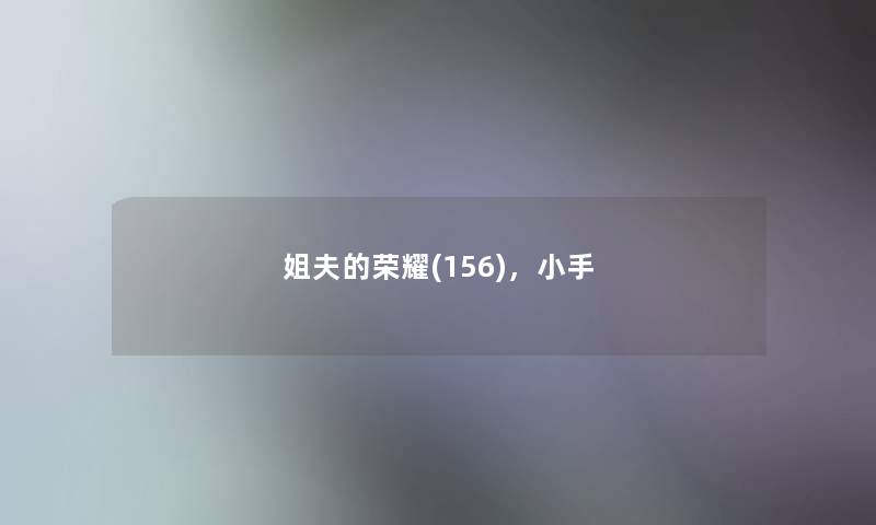 姐夫的荣耀(156),小手 姐夫的荣耀(156),小手