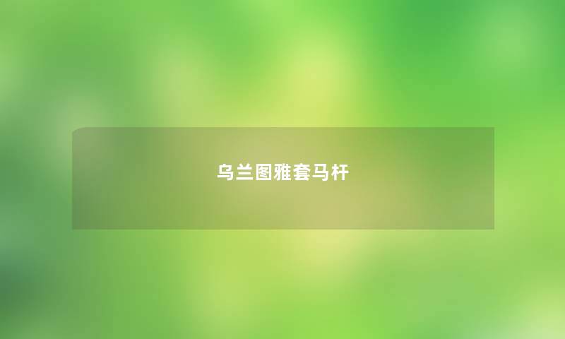 乌兰图雅套马杆 乌兰图雅套马杆