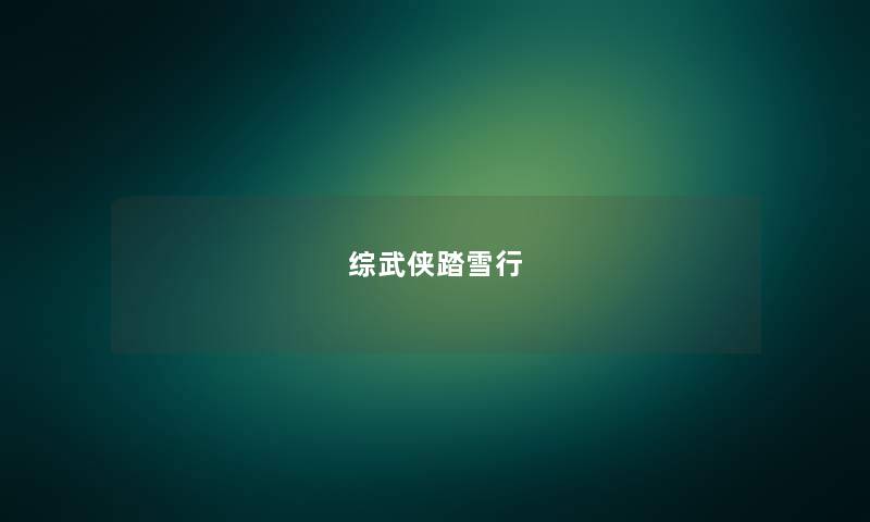 综武侠踏雪行 综武侠踏雪行