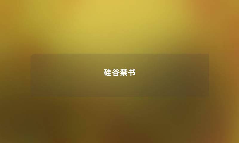 硅谷禁书 硅谷禁书