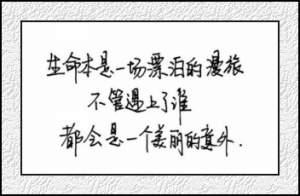 陈禧仪写给自己的话